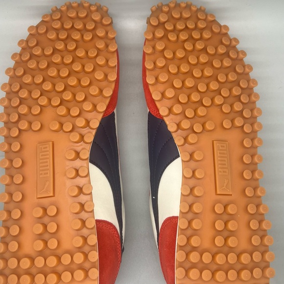 Puma Fast Rider Navy White Red Blue Sneakers Casual Shoes New Size 8 US - Picture 2 of 4